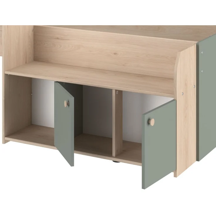 Kinderzimmer Set Parisot Jade 2-tlg. Holzdekor Grün/Eiche – Bild 9