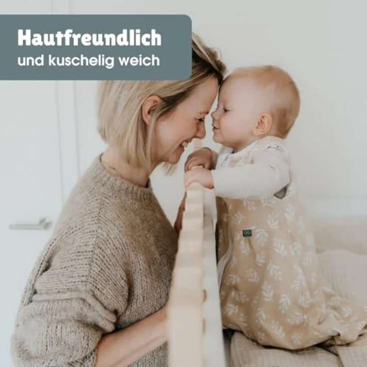 emma & noah Babyschlafsack Schlafsack 1.0 TOG, Rund, Strampelsack, Schlafsack für Neugeborene – Bild 8