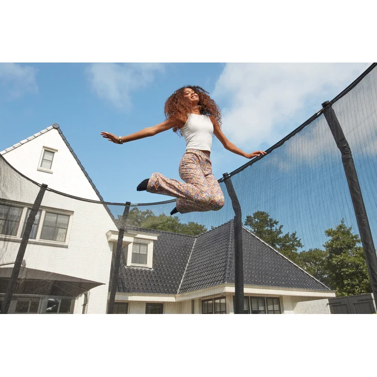 Salta 'First Class' Trampolin inkl. Sicherheitsnetz und Leiter, rechteckig, Stahl schwarz, 366x214 cm – Bild 8