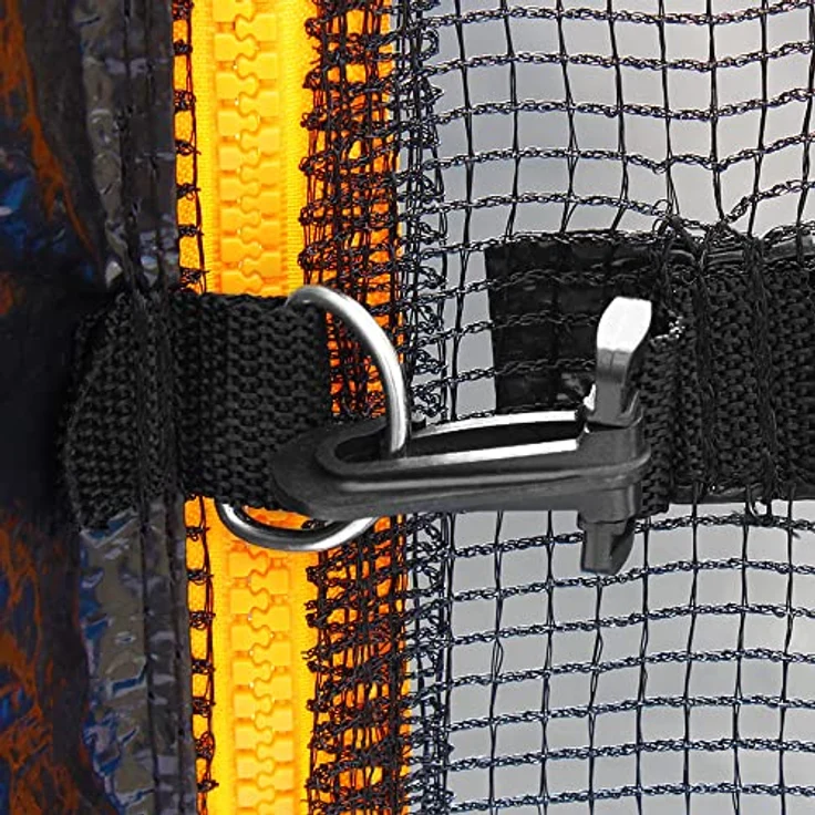 Monzana® Sicherheitsnetz Trampolin Ø 244 cm, reißfestes, UV-beständiges Netz mit verstärkter Struktur und sicherem Eingang – Bild 5