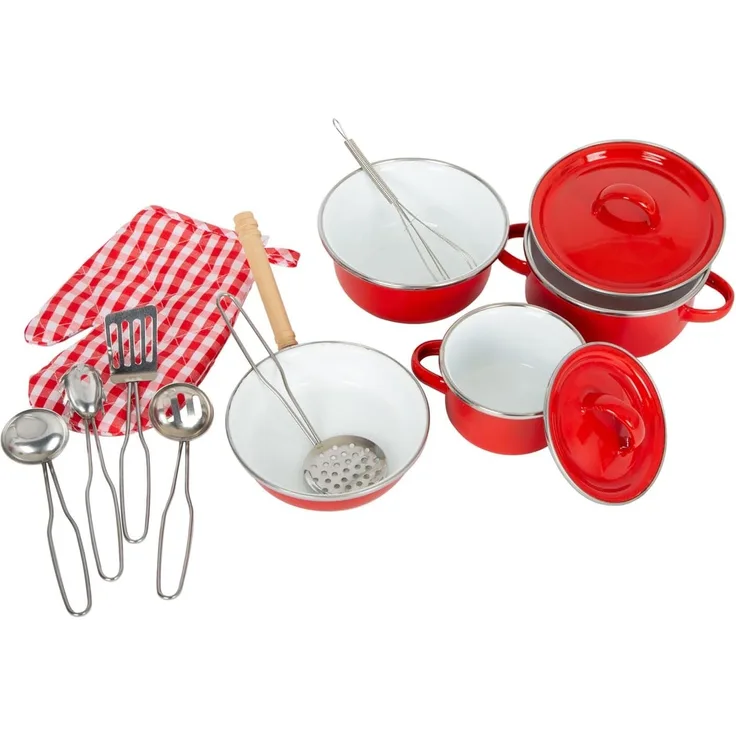 Legler small foot Kochgeschirr, rot, ab 3 Jahre, 8964