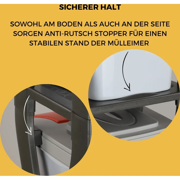 Regal für Mülleimer Set 3 und 4 Steckregal Kunststoff Haushaltsregal Kellerregal Lagerregal Garagenregal Küchenregal Keller – Bild 5