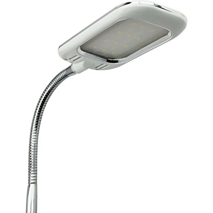 TRANGO LED Klemmleuchte, 6616 LED Klemmleuchte *SUSI* Tischlampe I Leseleuchte I Clip Lampe in Bicolor „Chrom-Weiß“ inkl. 1x 6 Watt LED Modul - 3000K warmweiß, Klemmspot Leselicht I Schreibtischlampe – Bild 2