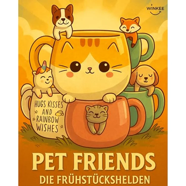 Winkee Becher Pet Buddies Kaffeebecher Kätzchen Kitten, Keramik, ca. 14 x 11 x 9 cm, für ca. 300 ml – Bild 7