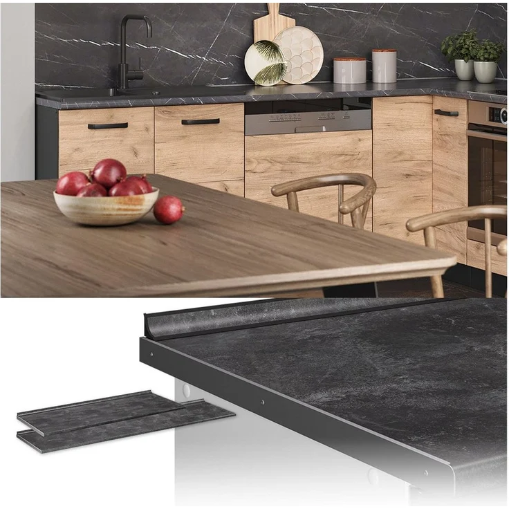 Küchenarbeitsplatte R-Line Anthrazit 160 cm Vicco – Bild 1