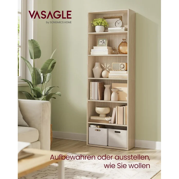 VASAGLE Bücherregal mit 6 Ebenen, für Wohnzimmer, Büro – Bild 3