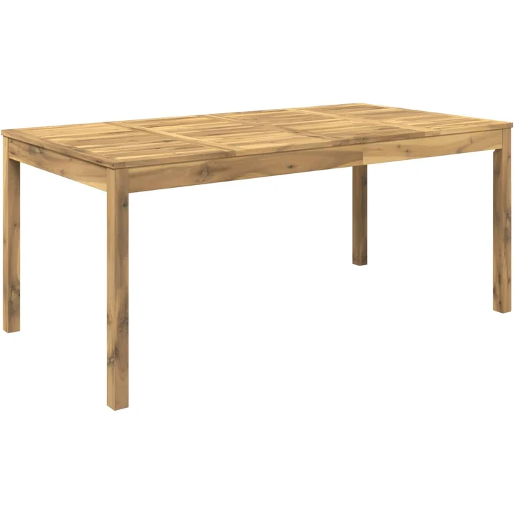 vidaXL Gartentisch LAREN Weiß gewaschen 180 x 88,5 x 75 cm 901716 – Bild 2