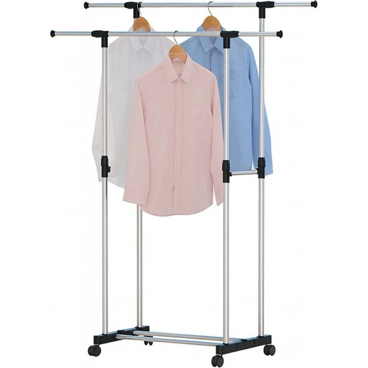 HTI-Living Kleiderständer Höhenverstellbarer Kleiderständer mit Doppelstange, (Stück, 1 St, 1 Kleiderständer), Garderobe Wäscheständer – Bild 4
