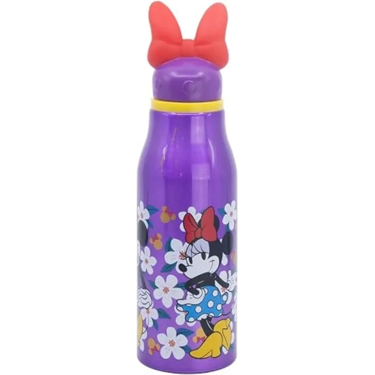 Disney Minnie Trinkflasche Aluminium, 690 ml, mit Sicherheitsverschluss