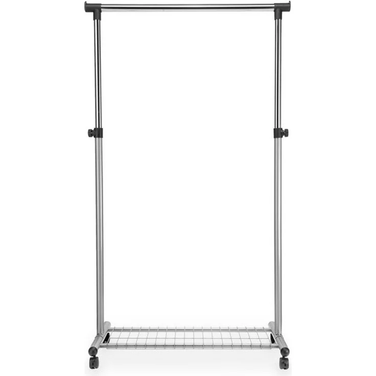 IDIMEX Garderobenständer ORLA, Rollgarderobe mit Schuhablage, mobiler Kleiderständer mit rollen gra – Bild 3