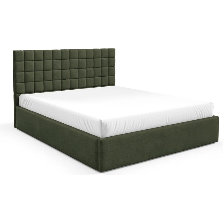 MEBLINI Polsterbett 180x200 mit Lattenrost ohne Matratze – BALEARO – Grün Samt – Doppelbett mit Bettkasten - Stauraumbett - Kopfteil Bett mit Stauraum – Bild 2