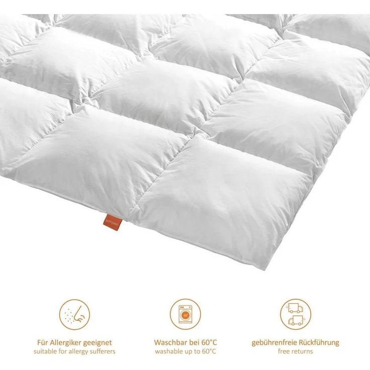 sleepling Gänsedaunenbettdecke Premium Luxus, Füllung: 100% Gänsedaunen, Bezug: 100% Baumwolle, hergestellt in Deutschland, verschiende Wärmeklassen und Größen – Bild 2