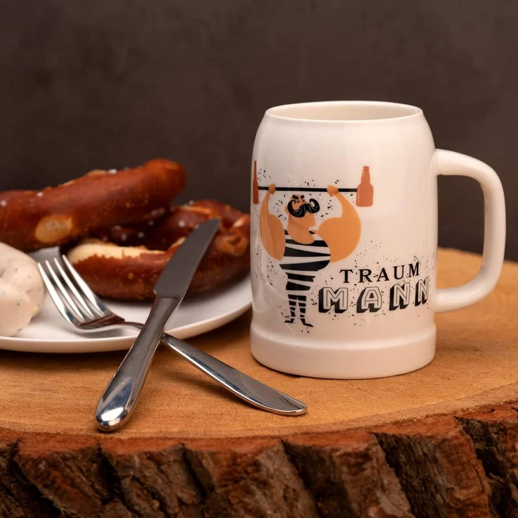 Traummann Porzellan 60 cl Geschenk-Anhänger Bierkrug 47226 – Bild 3