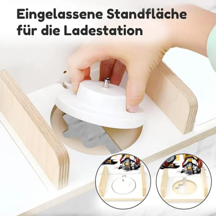 stadtecken Kinder Regal für Musikbox I Geeignet für die Toniebox und ca. 50 Tonies I Perfekte Aufbewahrung für Kinderzimmer I zum Aufstellen oder Aufhängen (Mr. Chip) – Bild 9