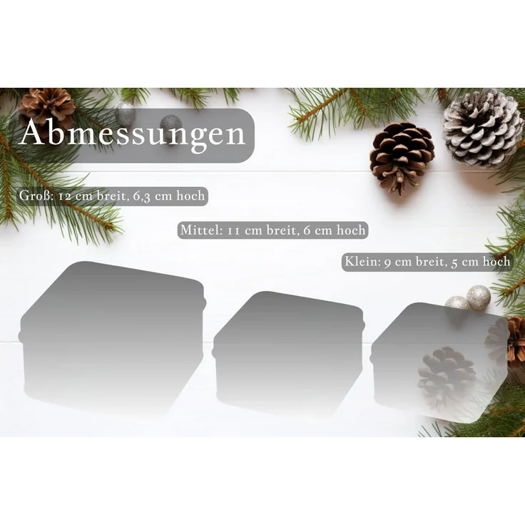 BOLTZE GRUPPE GmbH Keksdose CasaJame 3er Set Metall kleine Keksdose Plätzchendose Kekse für Dich – Bild 2