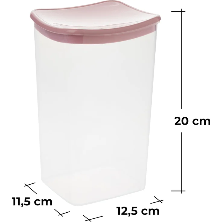 Centi Vorratsdose Vorratsdosen mit Deckel luftdicht 2l transparent, Kunststoff, (6er-Set) – Bild 2