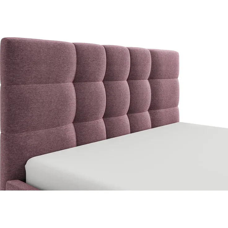 Vente-unique - ELIAVA Bett Stoff Rot - B 213 cm x H 106 cm x L 190 cm – Bild 7