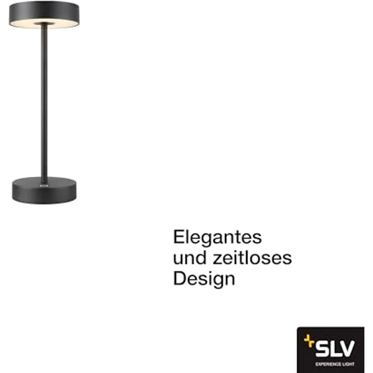 SLV VINOLINA, Tischleuchte, Akku, IP54, 2700/3000K, TOUCH, schwarz - Ambiente- Tisch- und Standleuchten – Bild 3