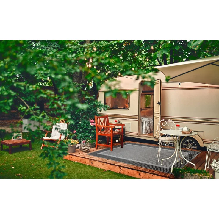 Andiamo Outdoorteppich Arizona anthrazit, 67 x 140 cm – Bild 4