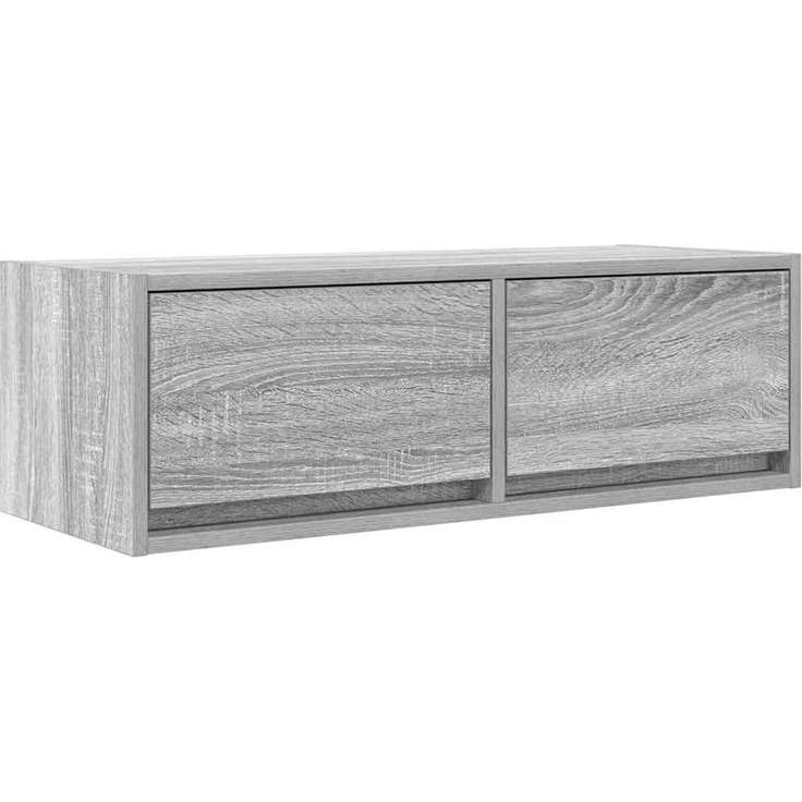 2 pcs TV-Schrank, Lowboard Grau Sonoma 80x31x25,5 cm Holzwerkstoff – Bild 5