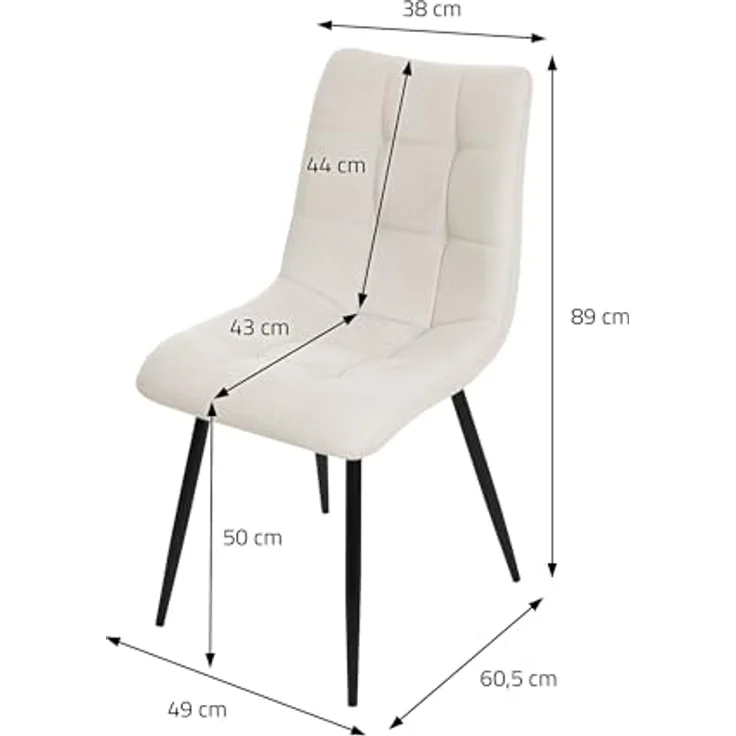 ML-DESIGN Stuhl Esszimmerstühle mit Rückenlehne moderne Design Lounge Küchenstühle (2 St), Polsterstuhl Esstischstühle 2er Set Küchenstuhl Polyester bis 120kg – Bild 4