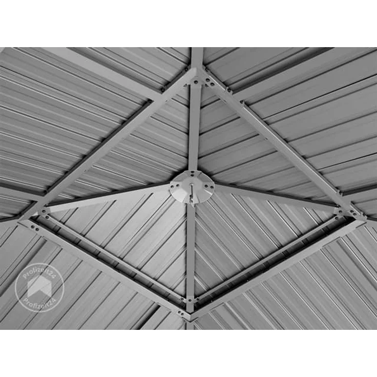 Gartenpavillon 4x4 m Stahldach Hardtop ohne Seitenteile, Pfosten 9x9 cm – Bild 5