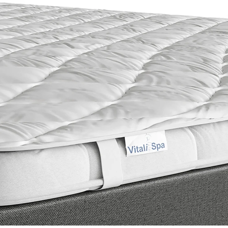 Matratzenschoner Weiß 90 x 200 cm waschbar bis 60°C trocknergeeignet Vitalispa – Bild 6