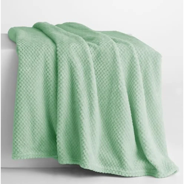 DecoKing Kuscheldecke 150x200 cm Pfefferminze Decke Microfaser Wohndecke Tagesdecke Fleece weich sanft kuschelig skandinavischer Stil Minze Henry – Bild 3