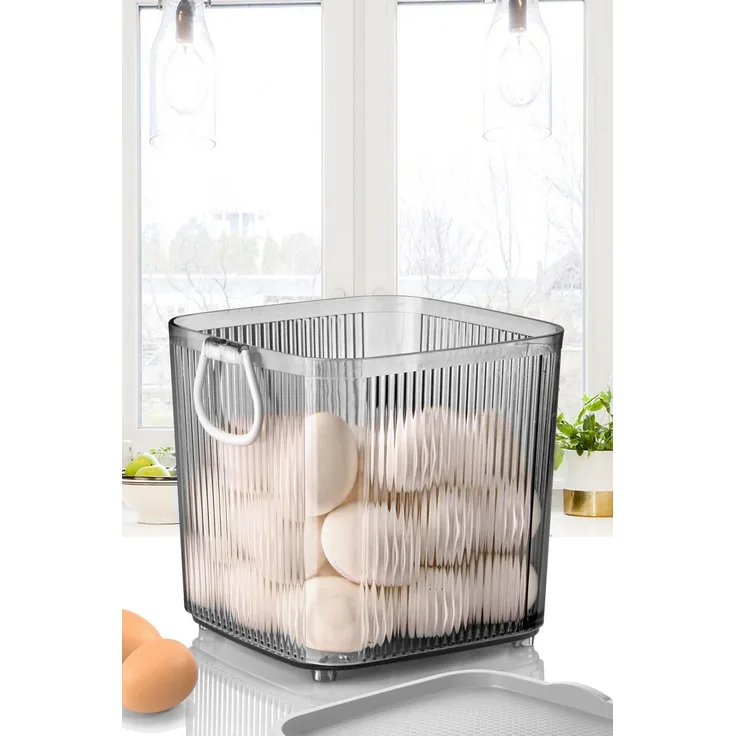 Hermia Concept 'EM-3099 - Fume' Korb, Rauchgrau, 18 x 18 x 18 cm, 4000 ml