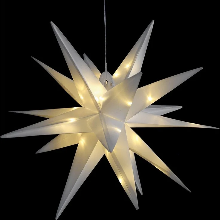 Mojawo Lichtervorhang 3D LED Stern zum Hängen Weihnachtsbeleuchtung DIA 100cm Außen IP44 – Bild 5