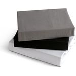 KONO Bedding Spannbettlaken - Gebürstete Mikrofaser Spannbetttuch - 30 cm Tiefe Tasche (Weiß, 160x200 cm) BS-3 160 WE