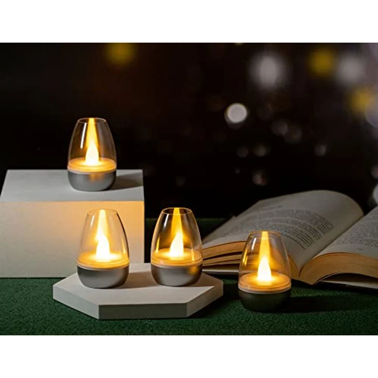 Northpoint LED Dekolicht LED Akku Lounge Lights Kabellos für Innen und Außen RGBW Flackereffekt – Bild 2