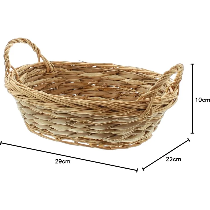 Schale Geflecht Deko Aufbewahrung Obstschale Tisch Korb Obstkorb 29cm – Bild 5