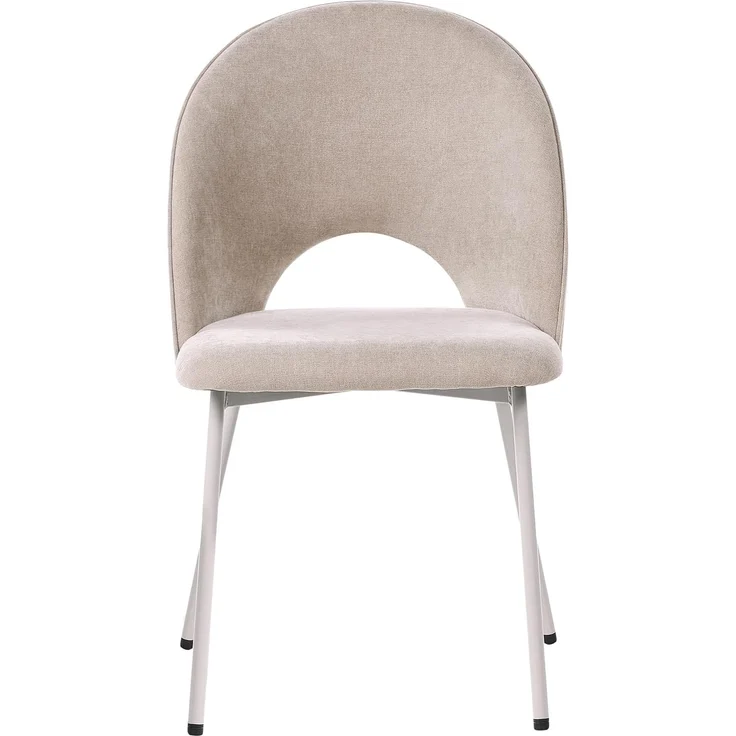Esszimmerstuhl 2er Set COVELO Chenillegewebe Beige – Bild 5