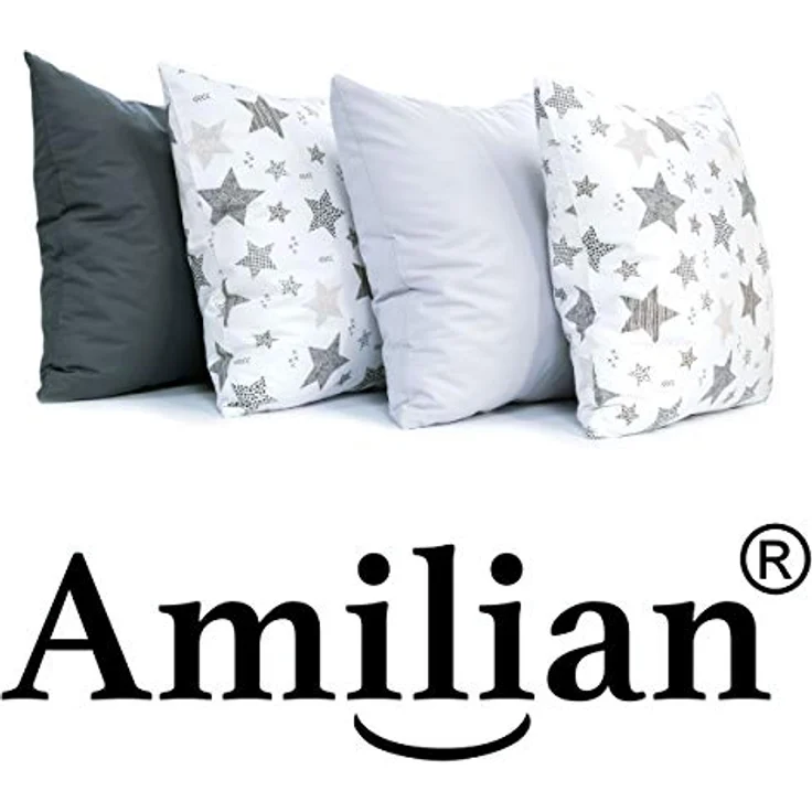 Amilian Dekokissen 4er Set - Dekokissen mit Füllung - 45x45 cm - Deko Kissen – Bild 8