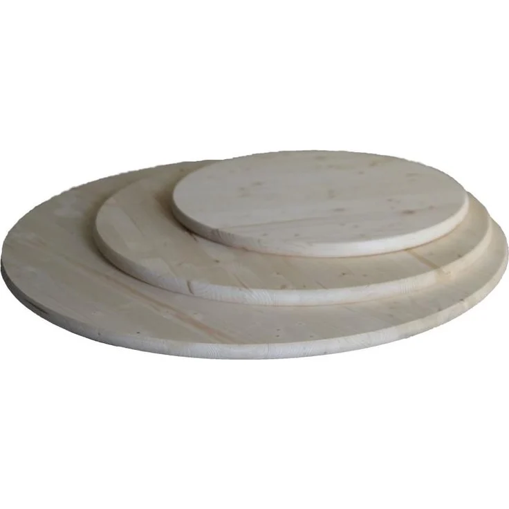 Tischplatte Fichte/Tanne, rund Ø80cm Möbelbauplatten geschliffen einzeln foliert – Bild 1