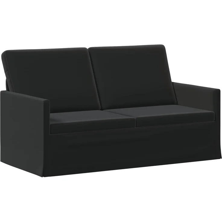 vidaXL Sofa-Set 2 pcs Schwarz Samt (V) 3433209 – Bild 3