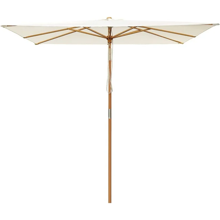 Sekey Sonneschirm 200x300 cm Holz-Sonnenschirm Marktschirm Gartenschirm Terrassenschirm UV50+ – Bild 6