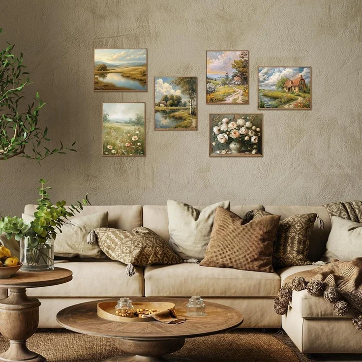 Vintage Französischer Landhausstil Leinwand Bilder Rustikale Botanische Poster – Bild 4