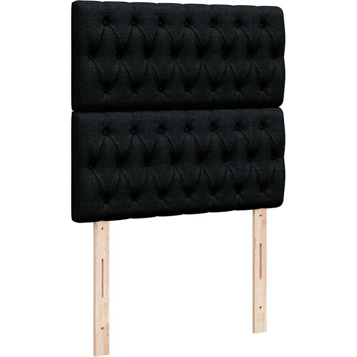 vidaXL Ottoman-Bett mit Matratzen Schwarz 180x200 cm Stoff 3313715 – Bild 7