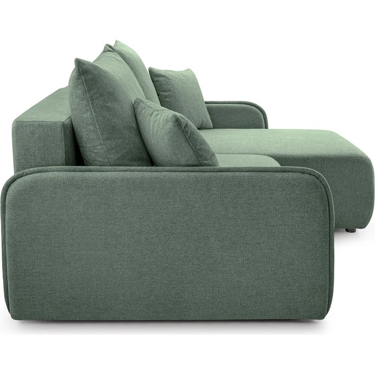 Selsey 'Netarro' Ecksofa mit Schlaffunktion, Bettkasten und Chenille-Bezug, salbeigrün, rechts – Bild 7