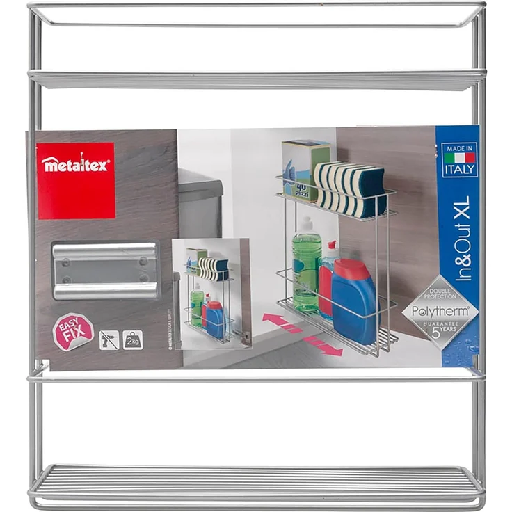 Metaltex Schrankeinsatz 2 Etagen XL Ausziehbar In&Out 443441 – Bild 5