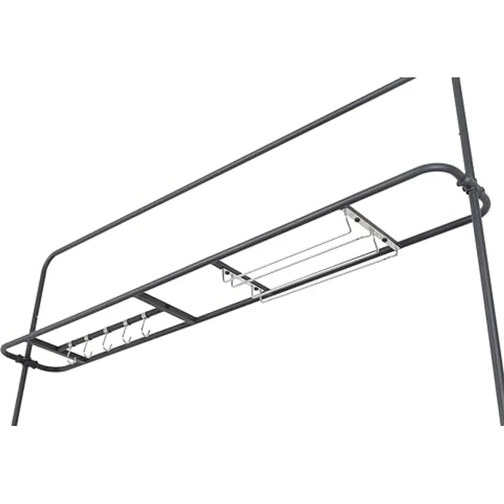 LECO Bar-Sitzgruppe/Gartentheke ELSA, 1 Theke mit 4 Hockern, Aluminiumgestell anthrazit, Silikatplatten in Holzoptik, 1,57x0,80x2,09 m – Bild 6