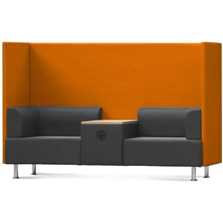 Rocada Sitzsofa Be Soft Doppelsitz + Tisch grau/orange