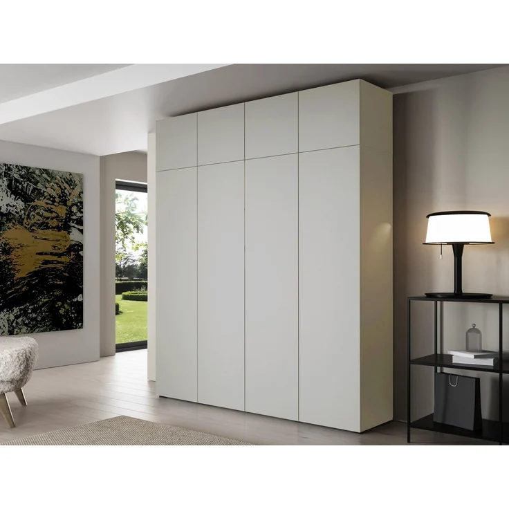 Compleo Kleiderschrank kaschmir oder eiche artisan, Aufsatz ols Option – Bild 2