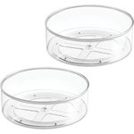 Drehteller Organizer Gewürzregal 2er Set Ordnungssystem mDesign Transparent