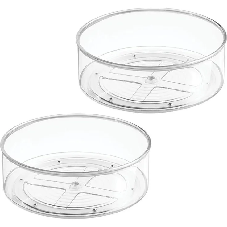 Drehteller Organizer Gewürzregal 2er Set Ordnungssystem mDesign Transparent