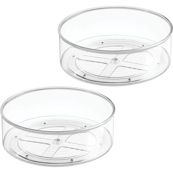 Drehteller Organizer Gewürzregal 2er Set Ordnungssystem mDesign Transparent – Bild 1