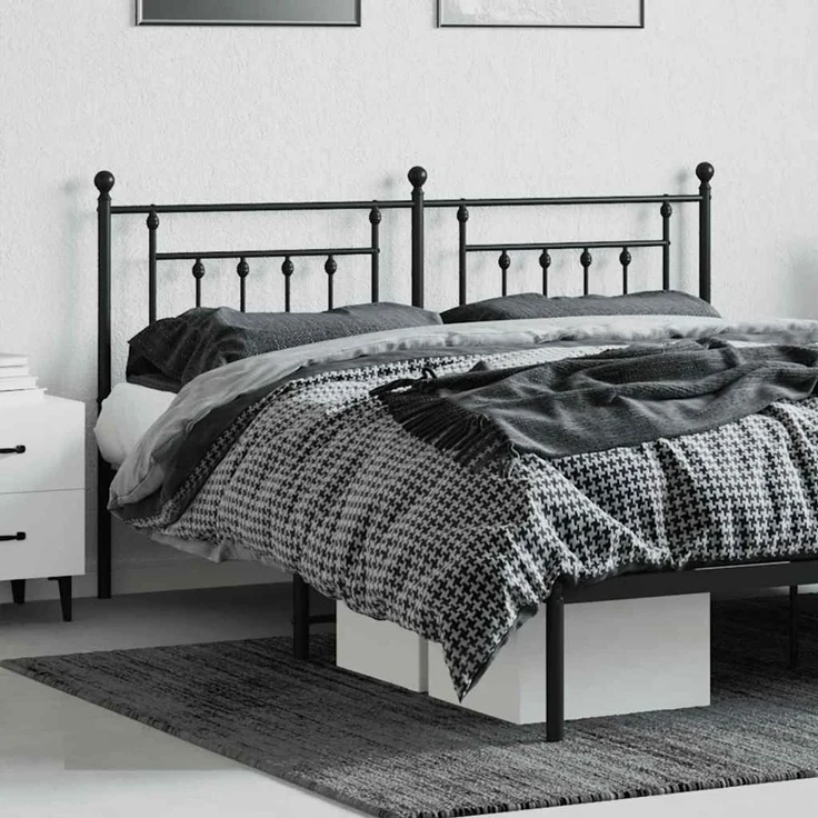vidaXL Ersatz-Kopfteil Metall Schwarz 160 cm (Art-Nr 353572) – Bild 3