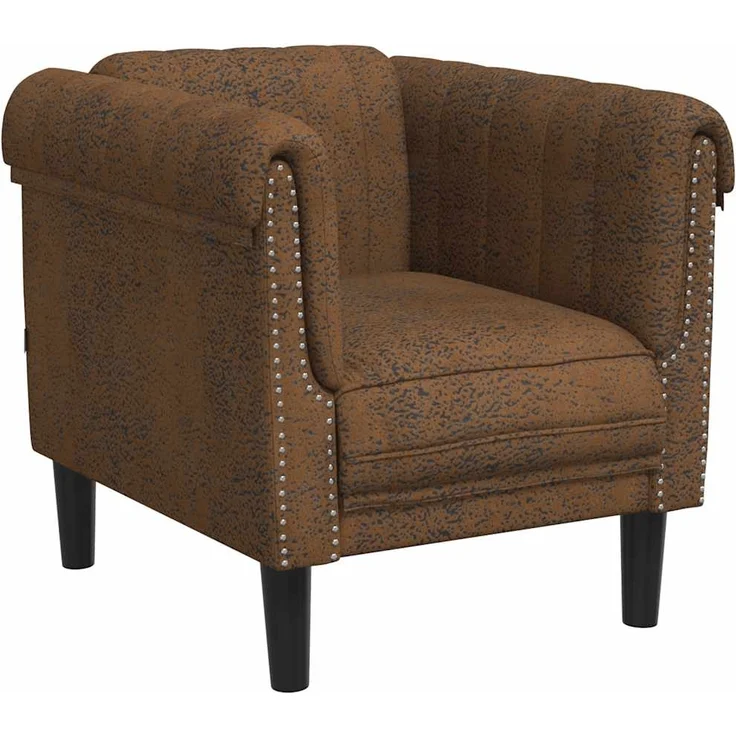 vidaXL Sessel Braun Kunstleder Wildleder-Optik 372574 – Bild 1